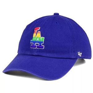 Los Angeles Dodgers Pride 47 Brand Blue Clean Up Adjustable Hat